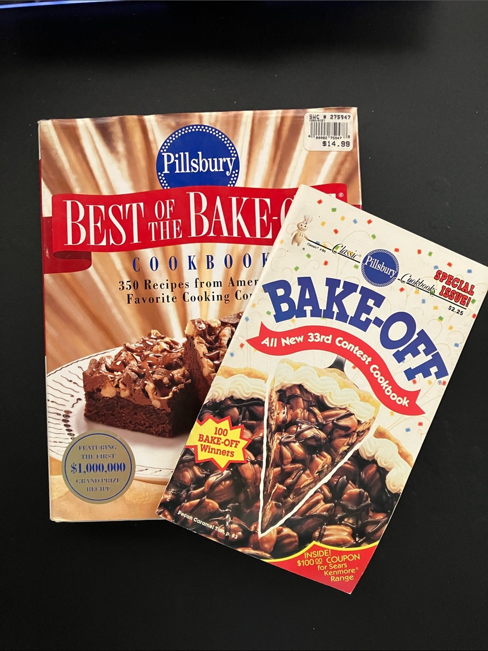 Pillsbury Bake-Off Cookbook Bundle 1996 Hardcover + 33rd Contest Recipe Booklet